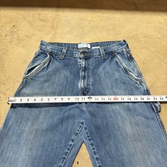 Vintage 90s Levi’s Silvertab Carpenter Faded Dark Wash Denim Blue Jeans 32 X 33 - Picture 7 of 13